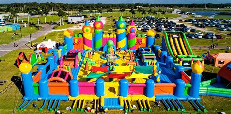 Worlds largest bounce house - The Guinness-certified "world’s largest bounce house," shown here when it was set up as Sarasota Experience last year, is set to inflate March 10-12 at the Florida State Fairgrounds in Tampa.